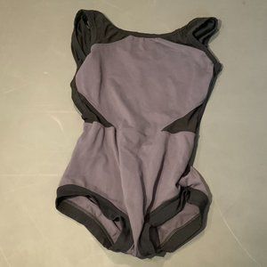 Five dancewear grey and black leotard, size MA